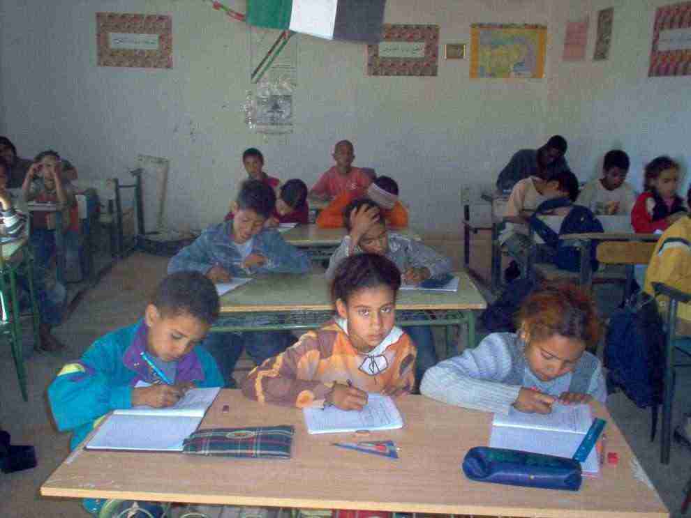 Niños saharauis en Colegio