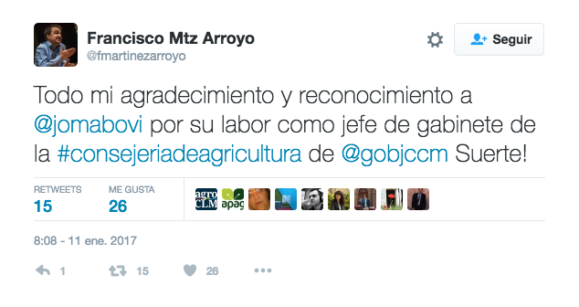 Twitter de Francisco Martinez Arroyo.