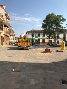 obras avenida y plaza cervantes en herencia fotos dcarrero herencia net 16 225x300 - La nueva Plaza Cervantes de Herencia pronto finalizará sus obras