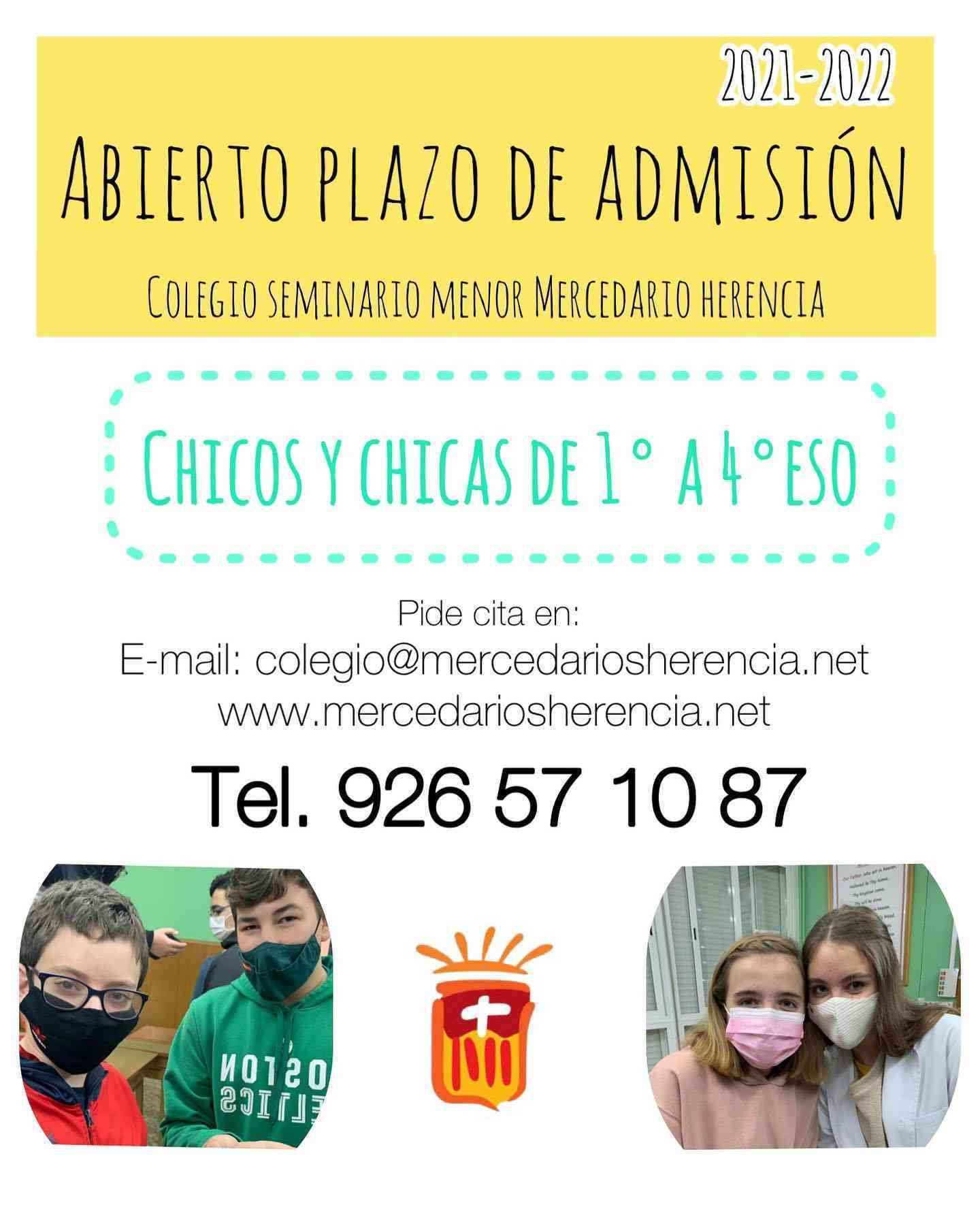 Los centros educativos mercedarios de Herencia abren el plazo de admisión para sus colegios 4 Los centros educativos mercedarios de Herencia abren el plazo de admisión para sus colegios 4