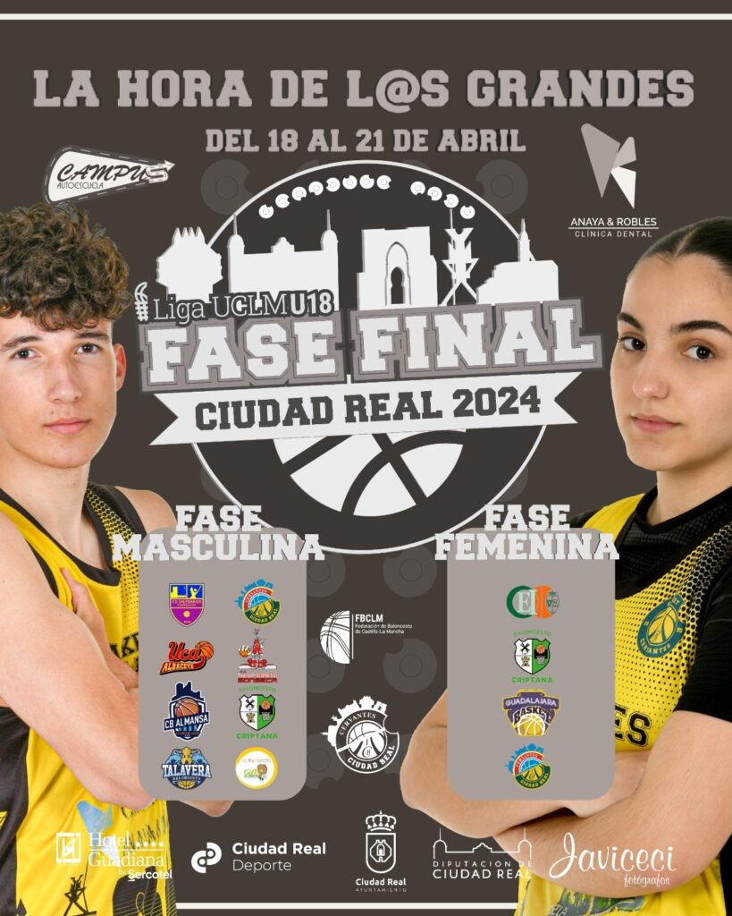 Ciudad Real acoge este fin de semana las fases finales de baloncesto sub 18 de Castilla-La Mancha
