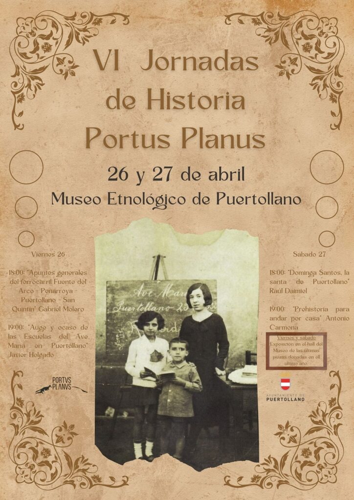 Leyendas, el ferrocarril de Peñarroya y las Escuelas del Ave María en las VI Jornadas de Historia «Portus Planus»