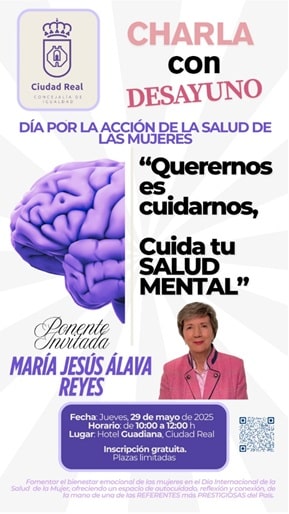 Charla-desayuno con María Jesús Álava Reyes: "Querernos es cuidarnos, cuida tu salud mental"