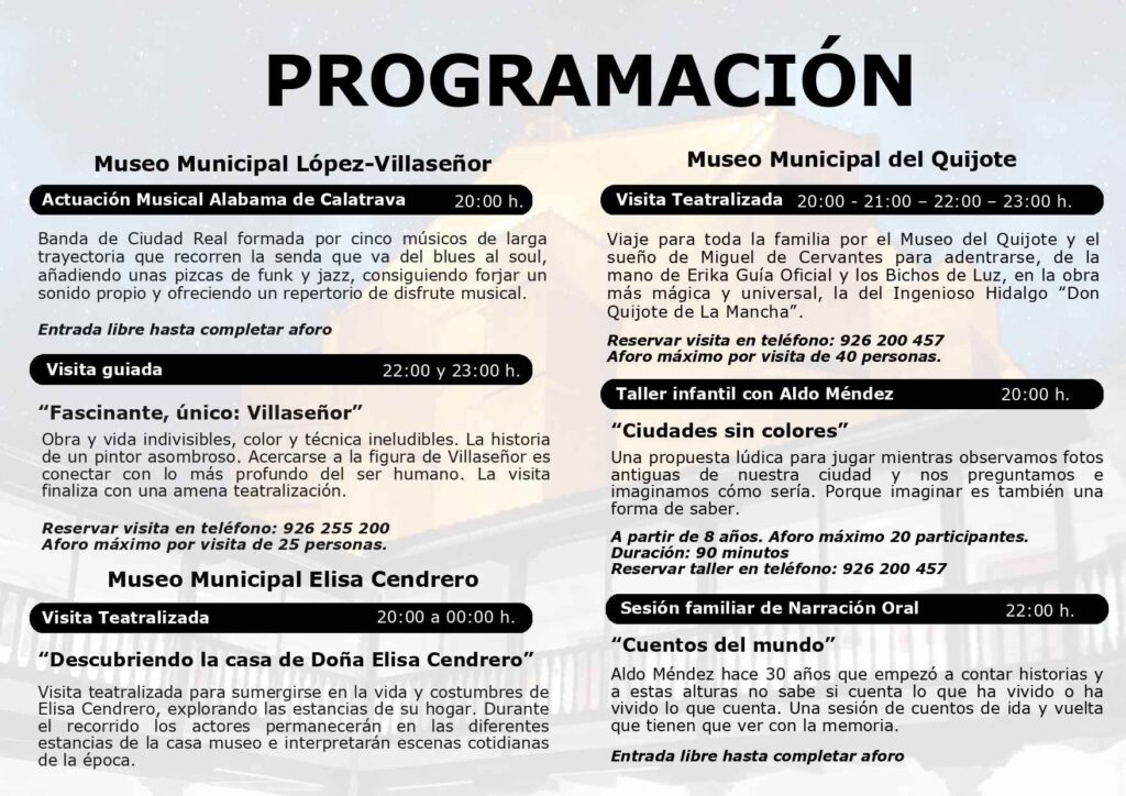 Ciudad Real programa una original Noche de los Museos