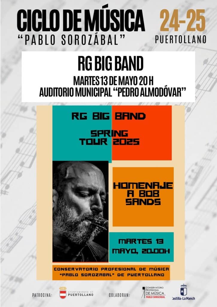 El Conservatorio cerrará el ciclo de conciertos con la Big Band del CMP «Ramón Garay» de Jaén