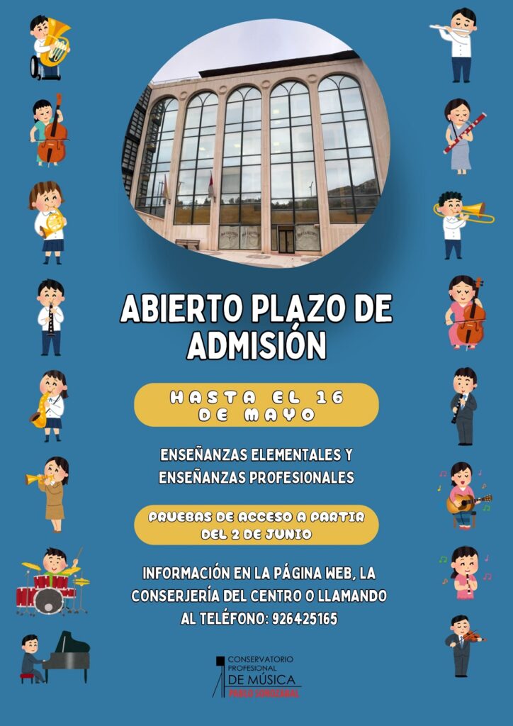 Últimos días para inscribirse al nuevo curso académico del Conservatorio de Música
