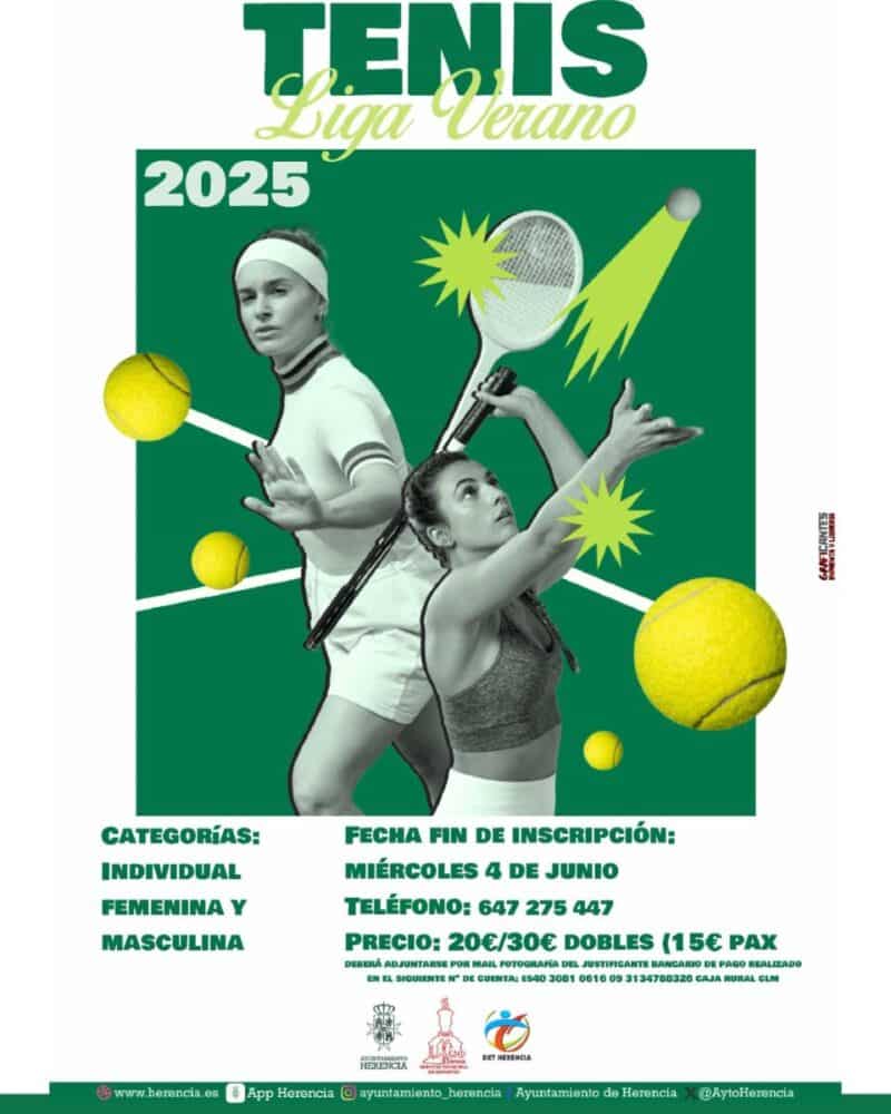 Vuelve la Liga de Verano de Tenis 2025 en Herencia