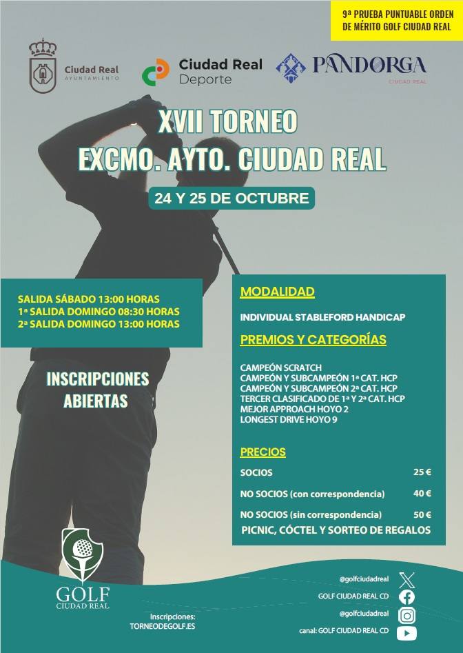 XVII Torneo de Golf Excelentísimo Ayuntamiento de Ciudad Real